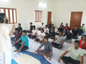 Group Yoga lead by Nishant Sir