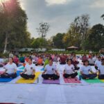 Group Yoga on International Yoga Day.